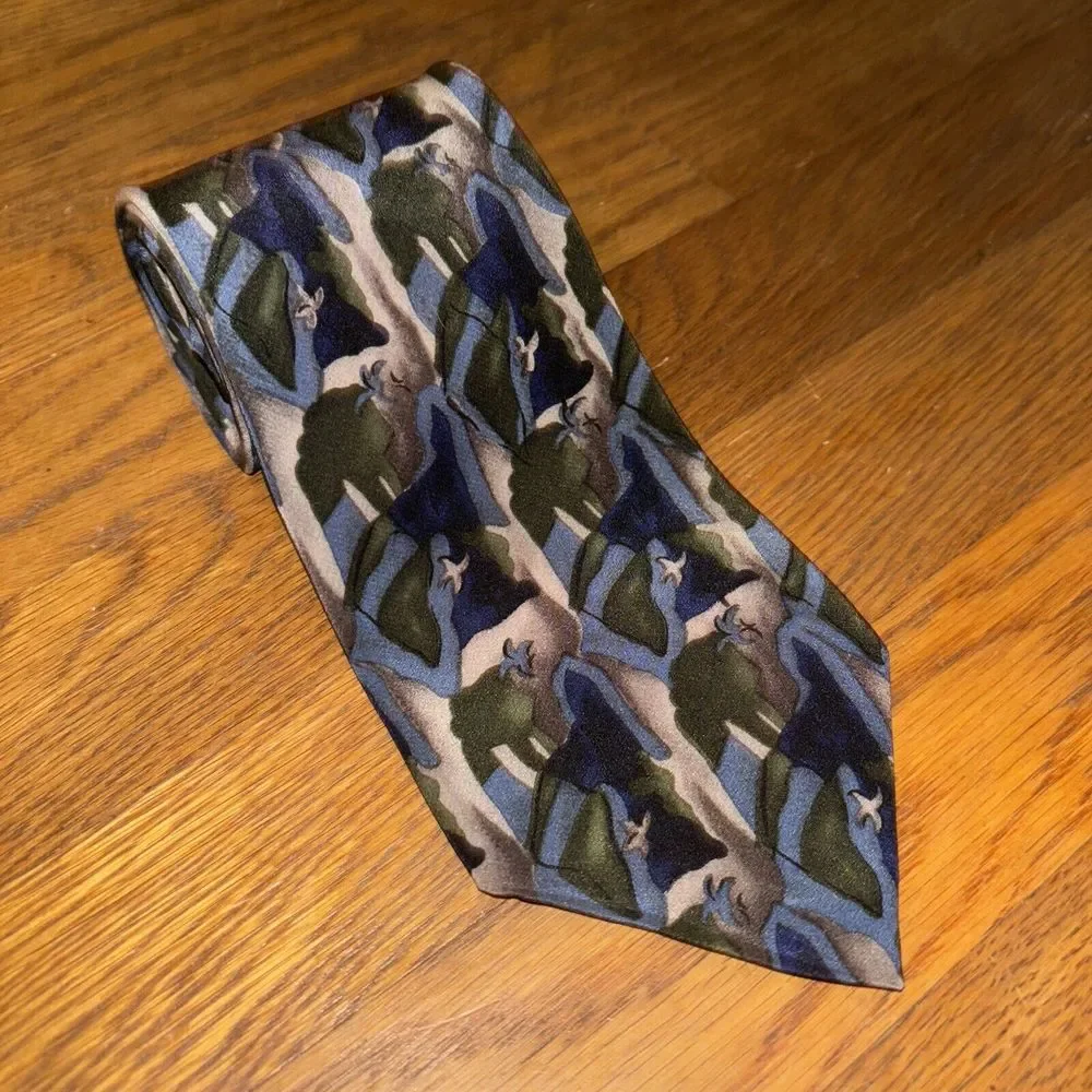 VTG Molecular Expressions Cocktail‎ Collection Wine Abstract 100% Silk Mens Tie